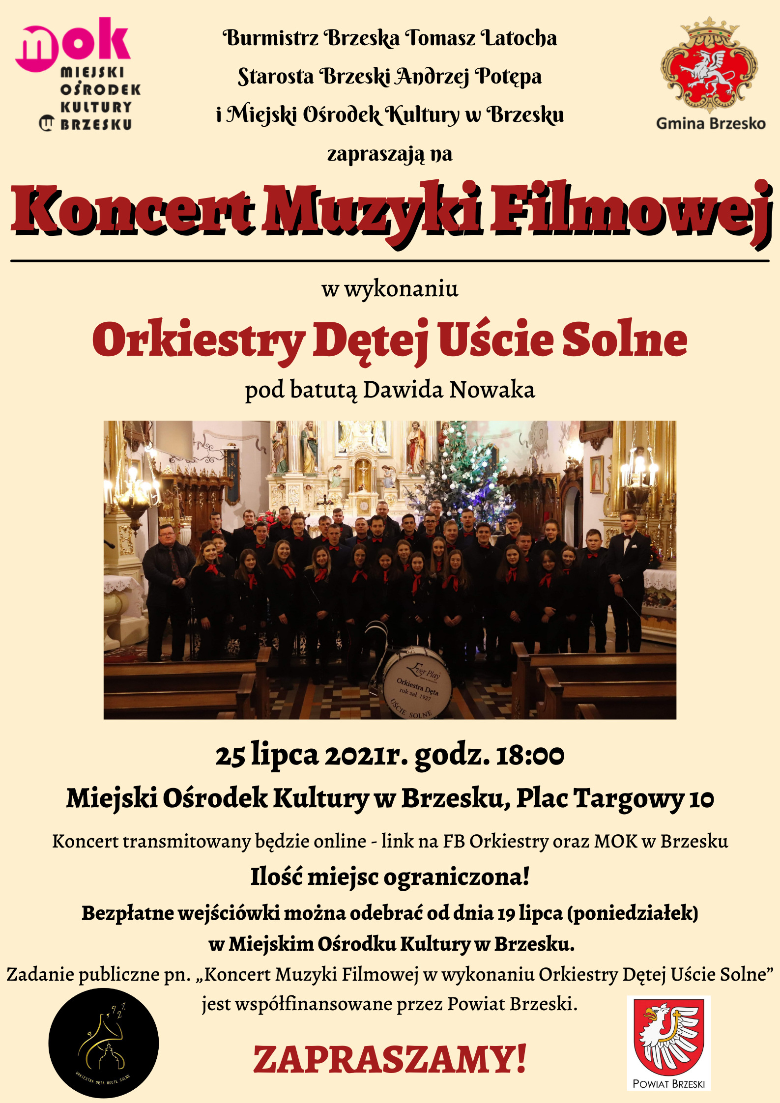 Koncert Muzyki Filmowej – Orkiestra Dęta Uście Solne – 25 lipca