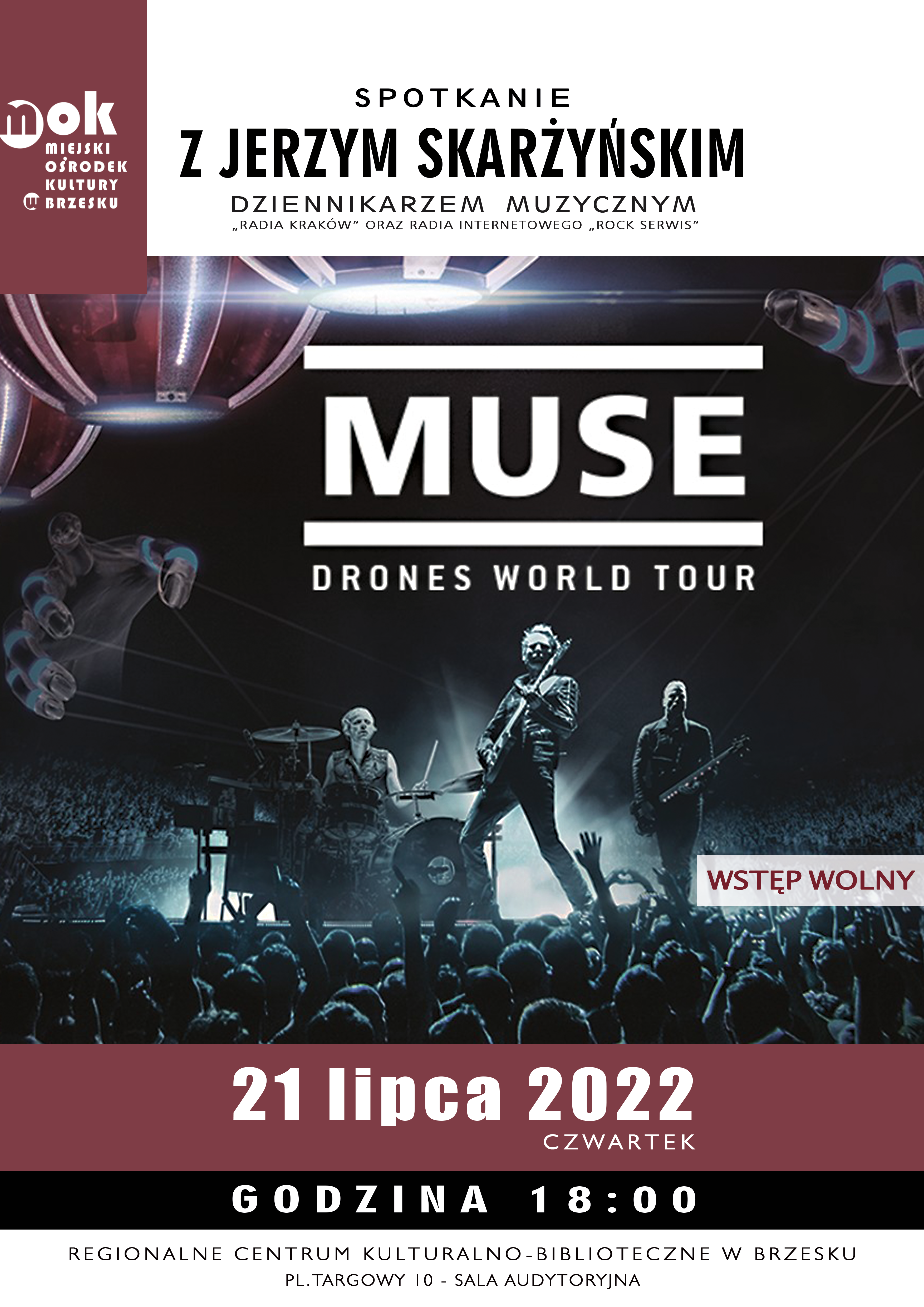 Spotkanie z Jerzym Skarżyńskim: MUSE. Drones Tour – 21 lipca 2022
