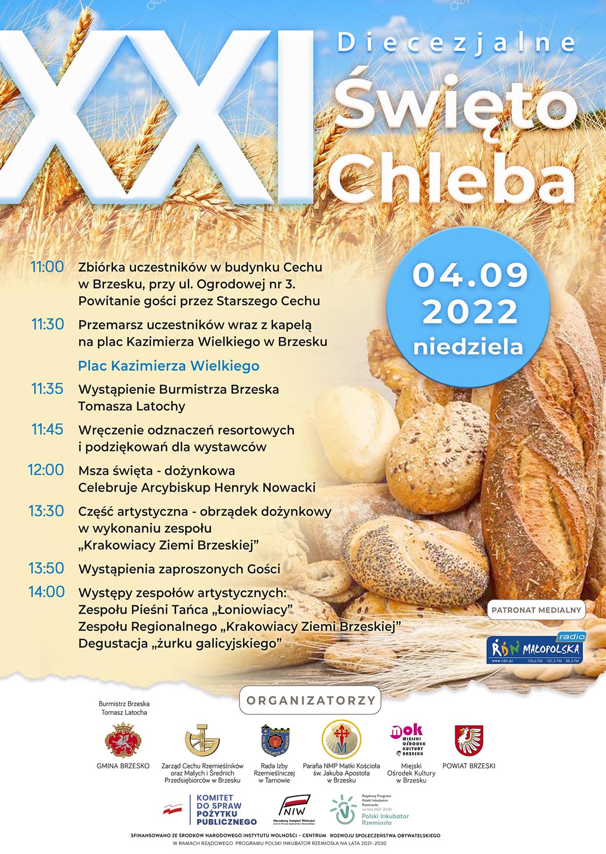 XXI Diecezjalne święto Chleba – 4 września 2022