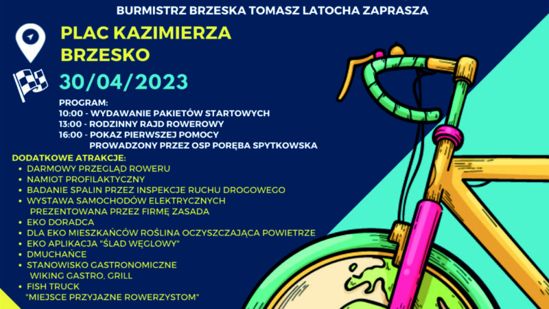 Brzesko na rowerze – 30 kwietnia 2023