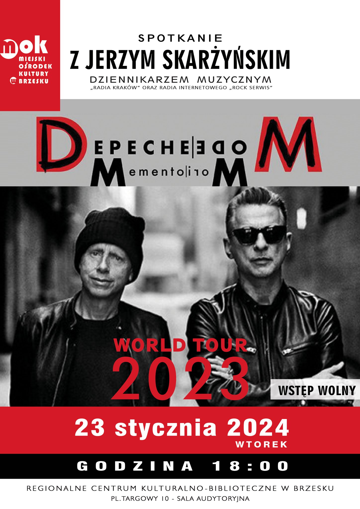 Spotkanie z Jerzym Skarzyńskim – Depeche Mode: Memento Mori – 23 stycznia 2024