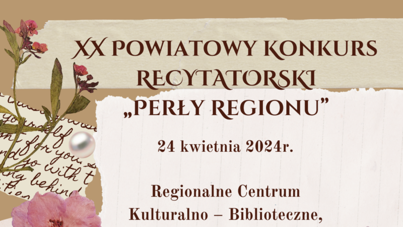 Konkurs „Perły Regionu” – 24 kwietnia 2024