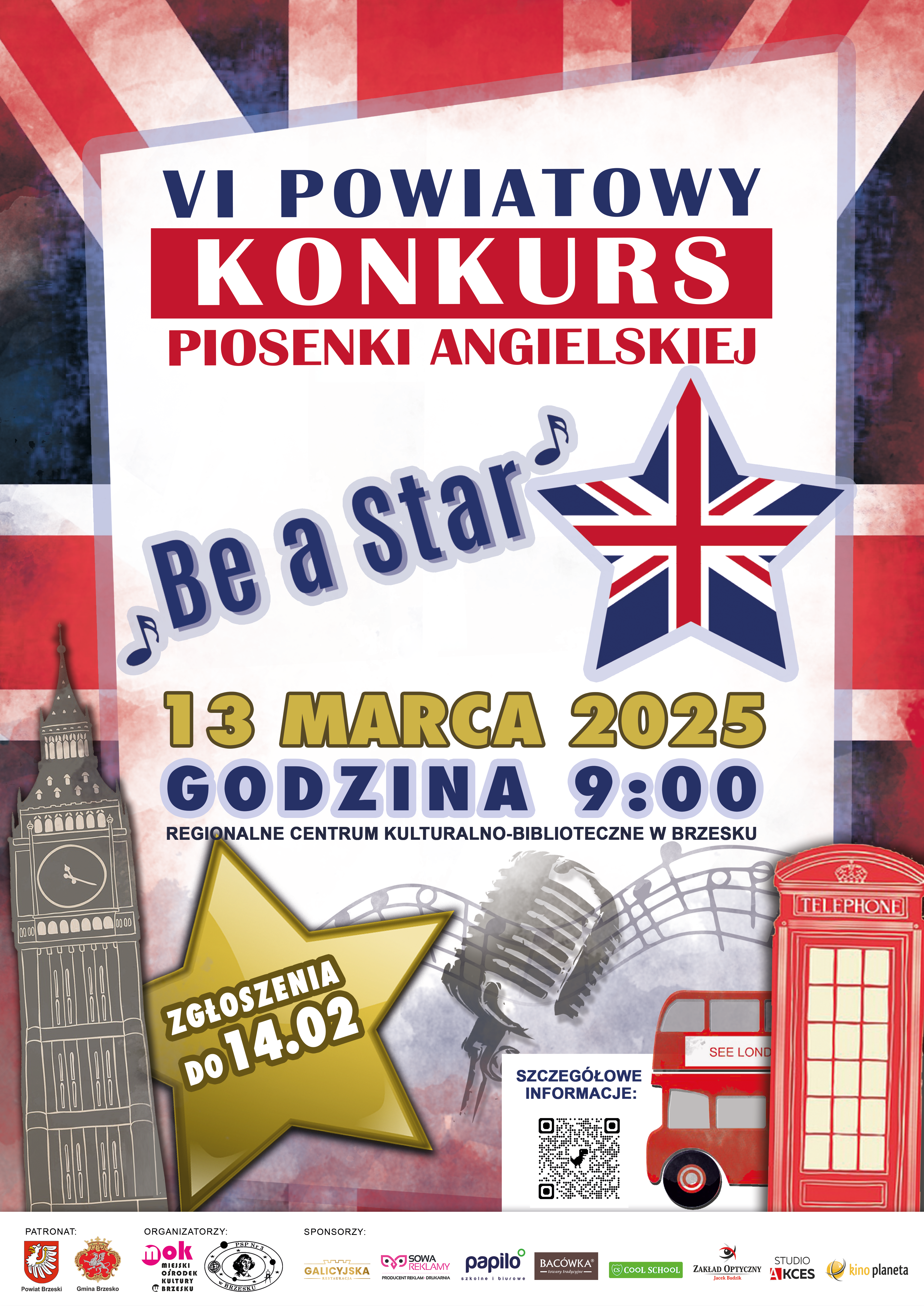 VI POWIATOWY KONKURS PIOSENKI ANGIELSKIEJ „Be a Star” – 13 marca 2025