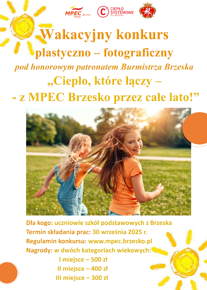 „Ciepło, które łączy – z MPEC Brzesko przez całe lato” – konkurs plastyczno-fotograficzny