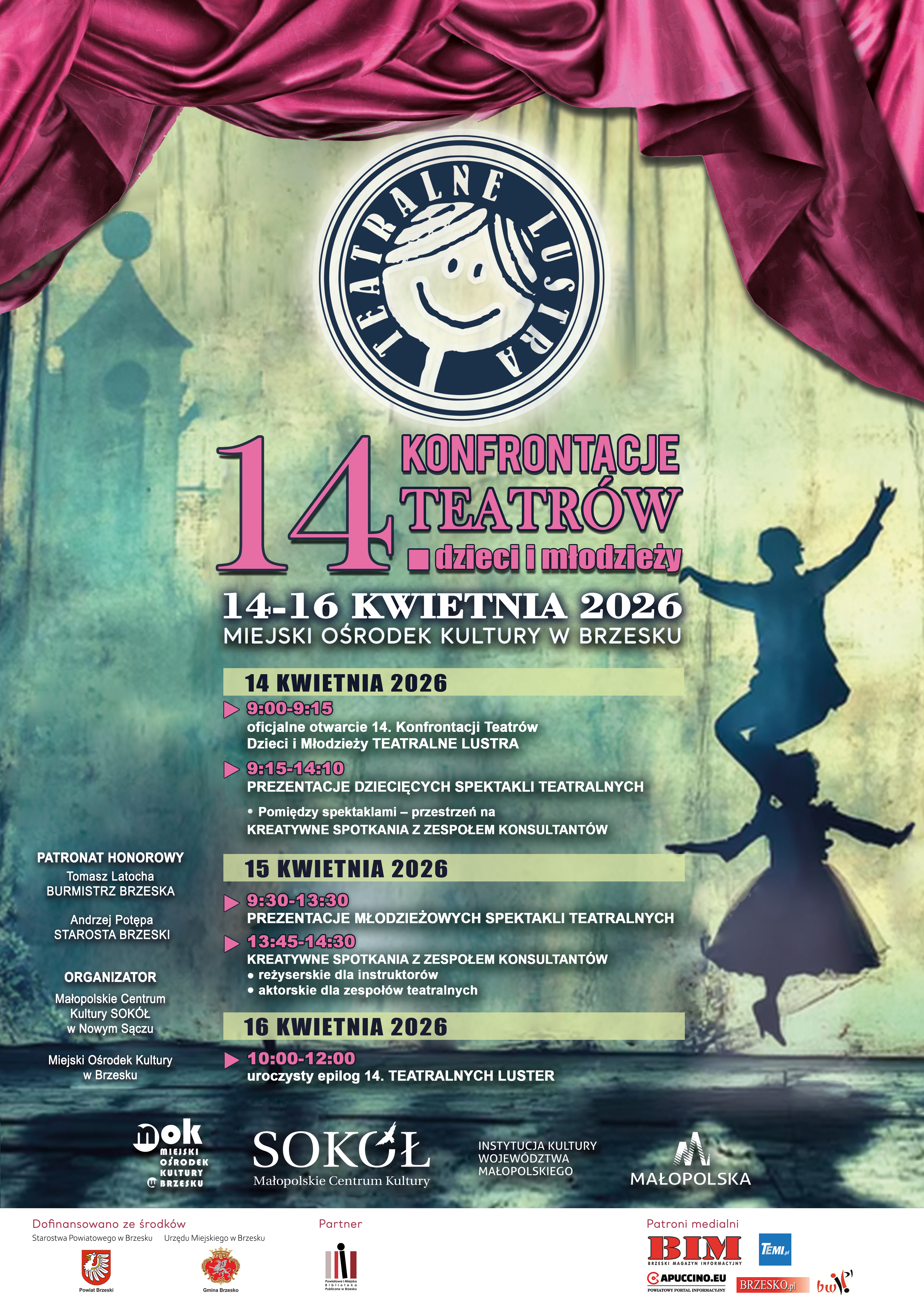 14. Konfrontacje Teatrów Dzieci i Młodzieży „TEATRALNE LUSTRA” – 14-16 kwietnia 2026