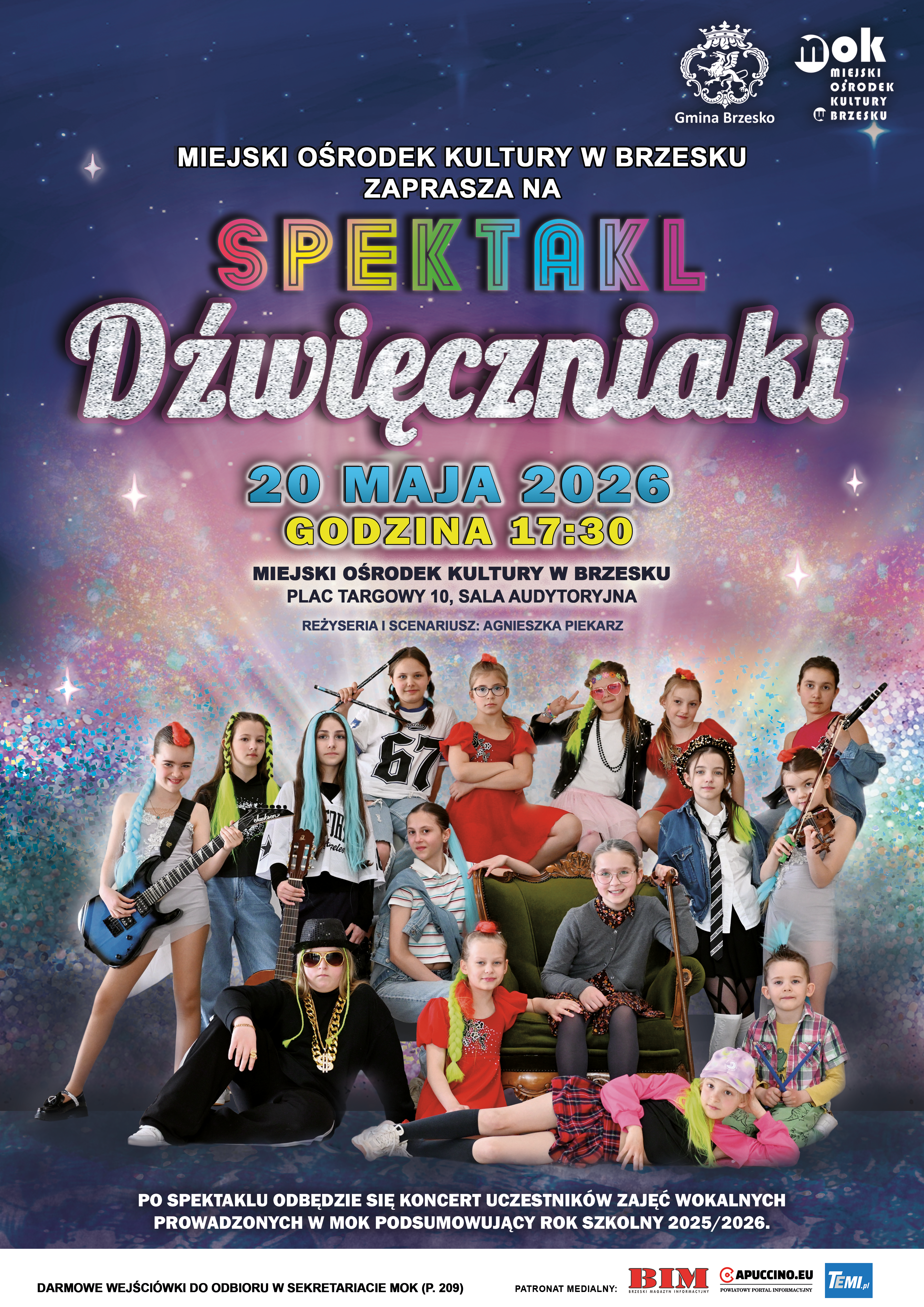Spektakl DŹWIĘCZNIAKI – 20 maja 2026