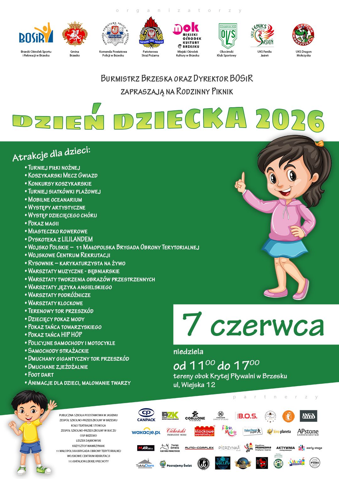 PIKNIK RODZINNY Z OKAZJI DNIA DZIECKA – 7 czerwca 2026 / BRZESKO BOSiR