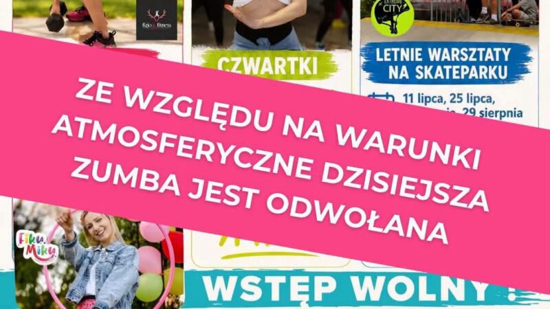 ZUMBA ODWOŁANA – 6 SIERPNIA 2026