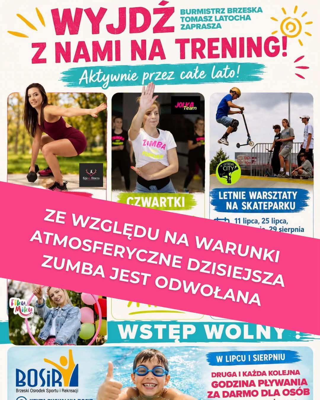 ZUMBA ODWOŁANA – 6 SIERPNIA 2026