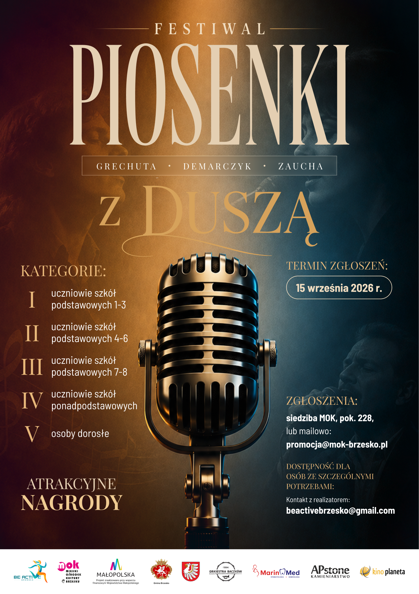 „Festiwal piosenki z Duszą – Grechuta, Demarczyk, Zaucha” – zgłoszenia do 15 września 2026
