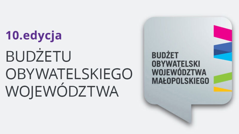 Budżet Obywatelski Województwa Małopolskiego – nabór wniosków do 30 października