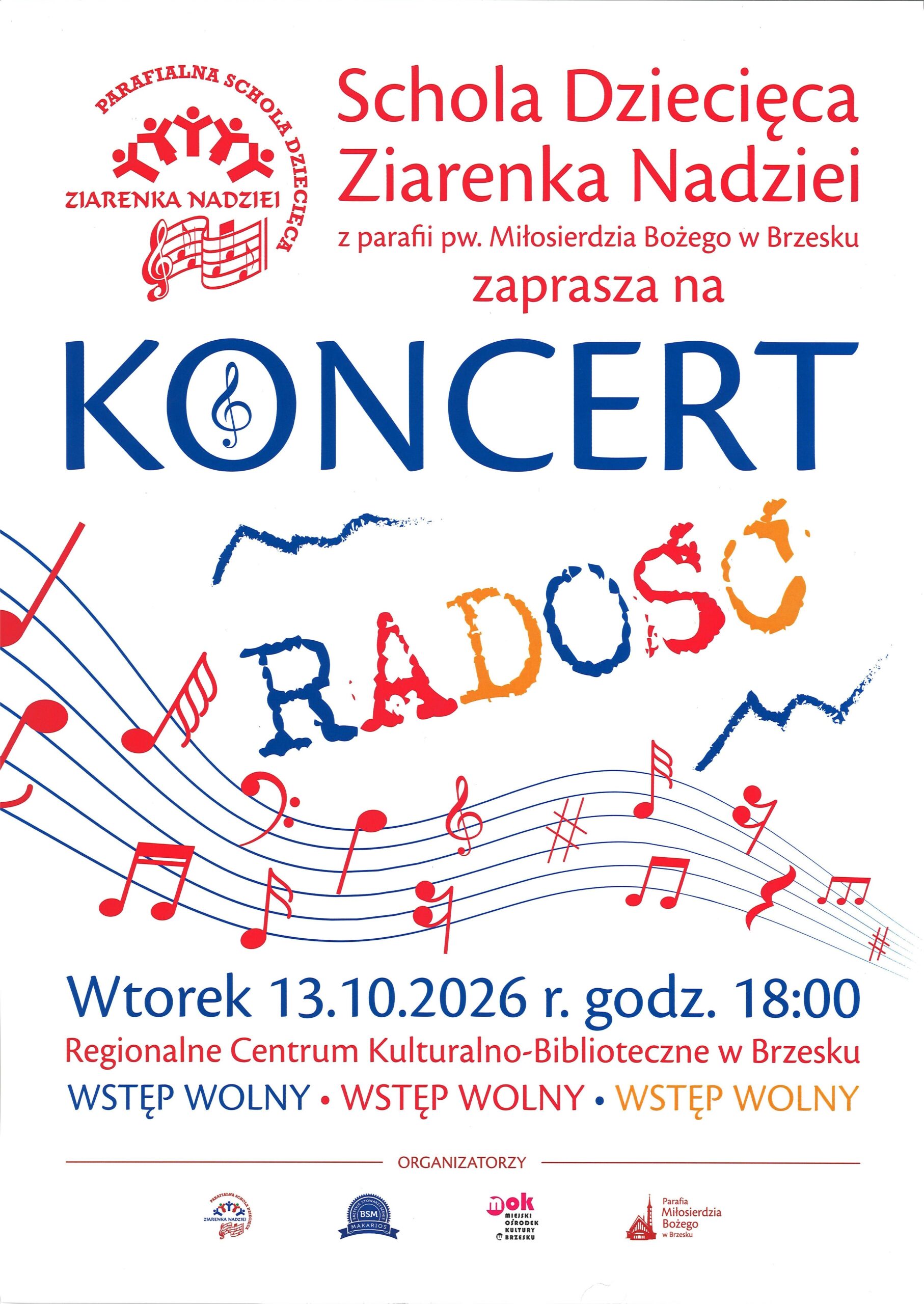 Koncert „RADOŚĆ” – Schola Dziecięca Ziarenka Nadziei – 13 października 2026